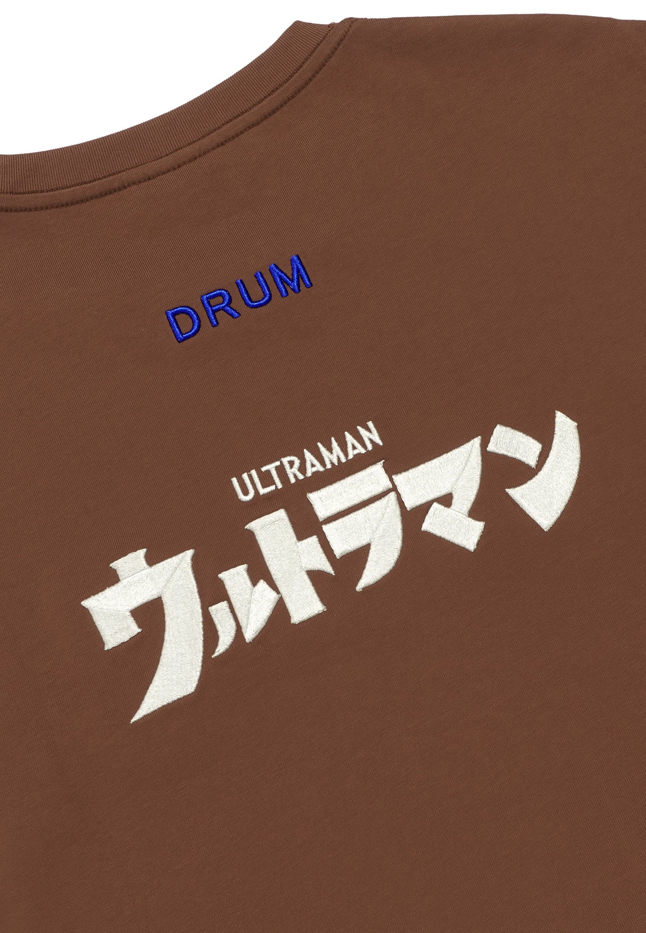 DRUM | ULTRAMAN I love Ultraman KL Silicon Patch Oversized Tee- Brown