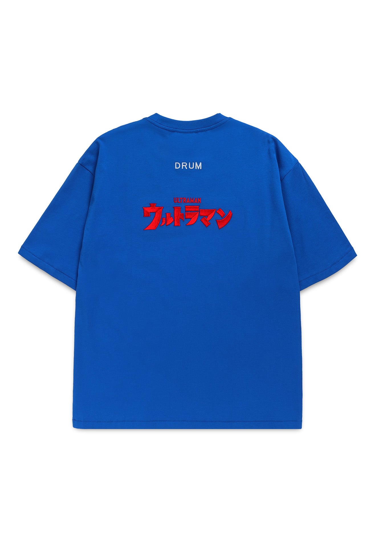 DRUM | ULTRAMAN I love Ultraman KL Silicon Patch Oversized Tee- Blue