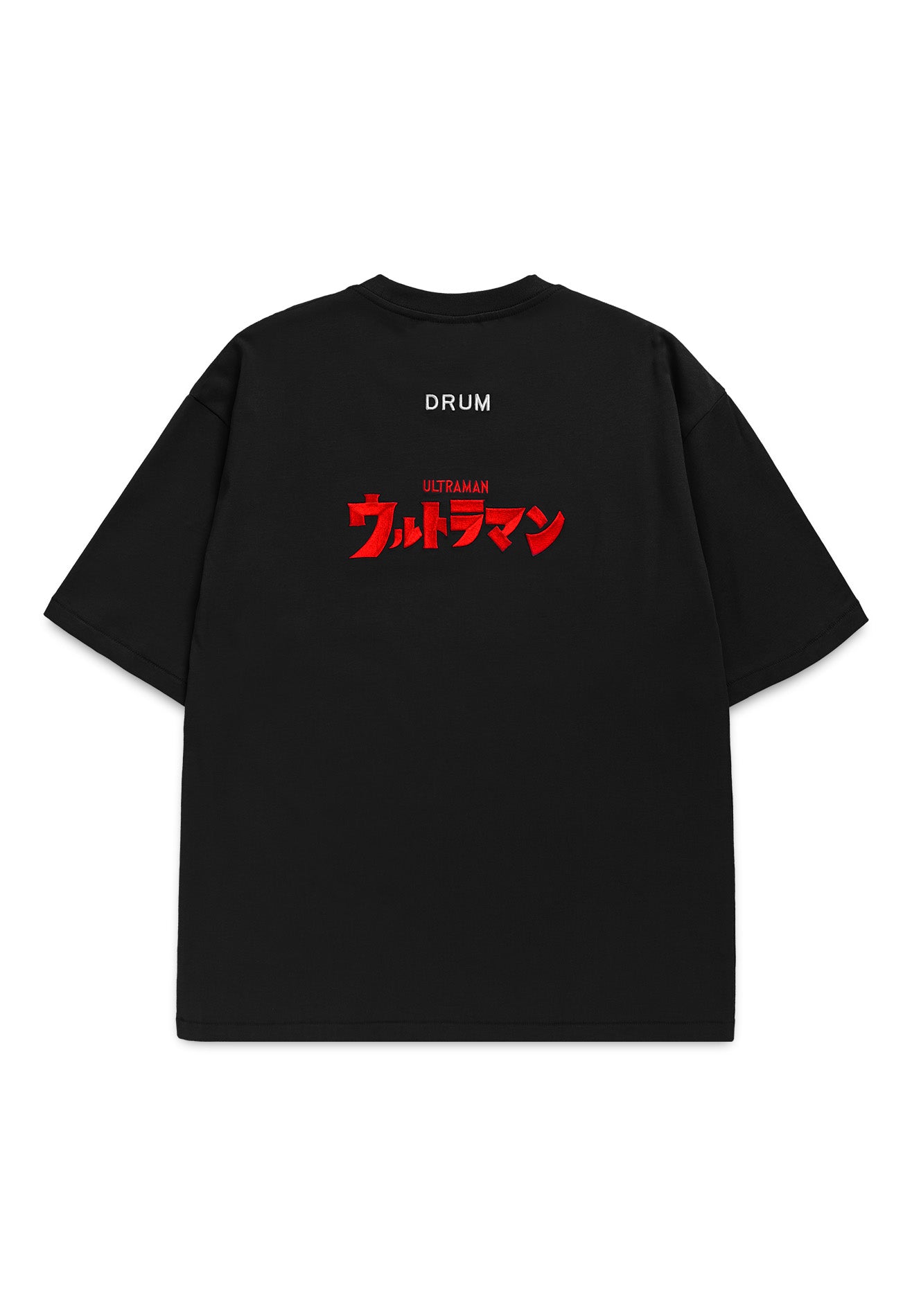 DRUM | ULTRAMAN I love Ultraman KL Silicon Patch Oversized Tee- Black