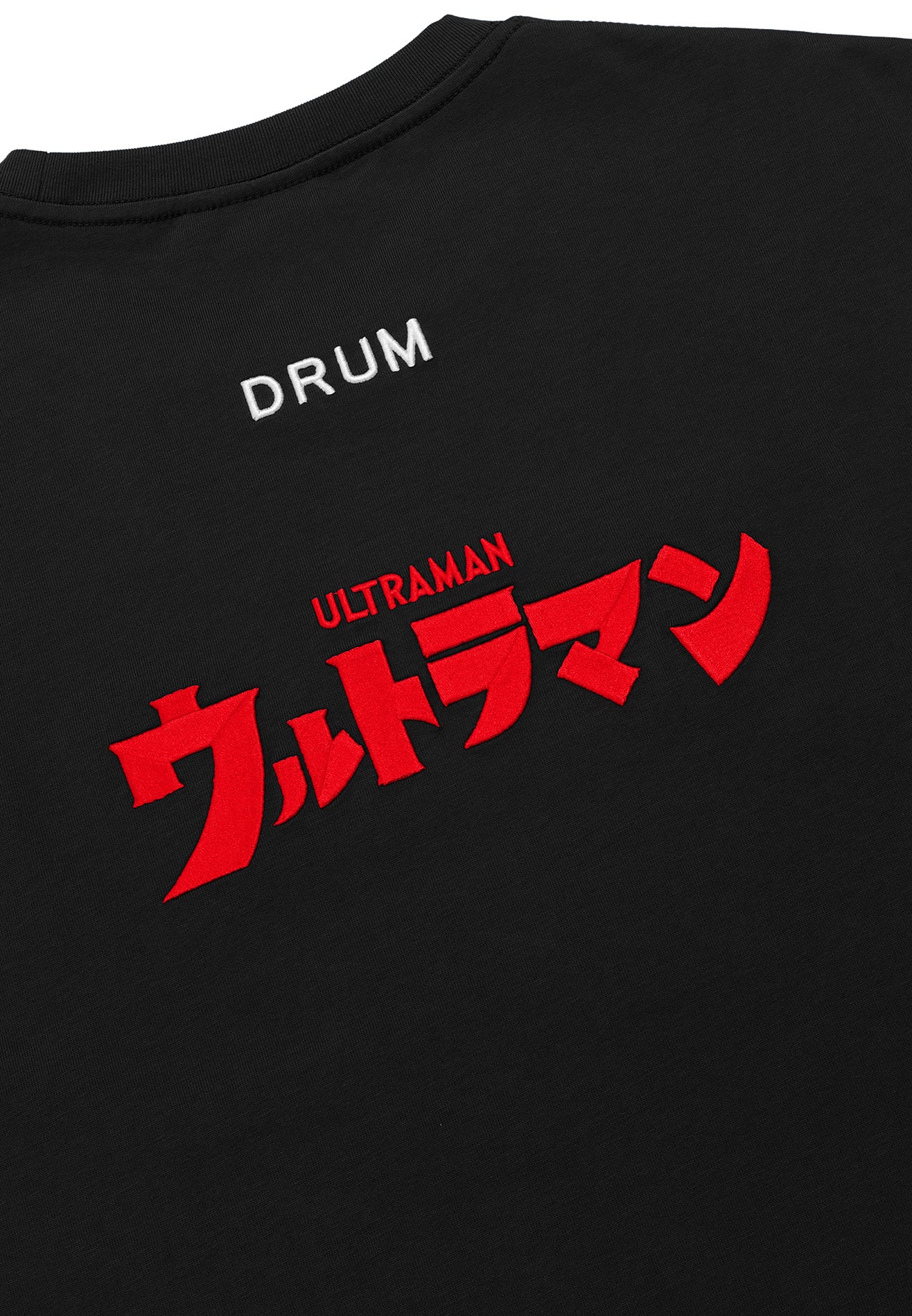 DRUM | ULTRAMAN I love Ultraman KL Silicon Patch Oversized Tee- Black