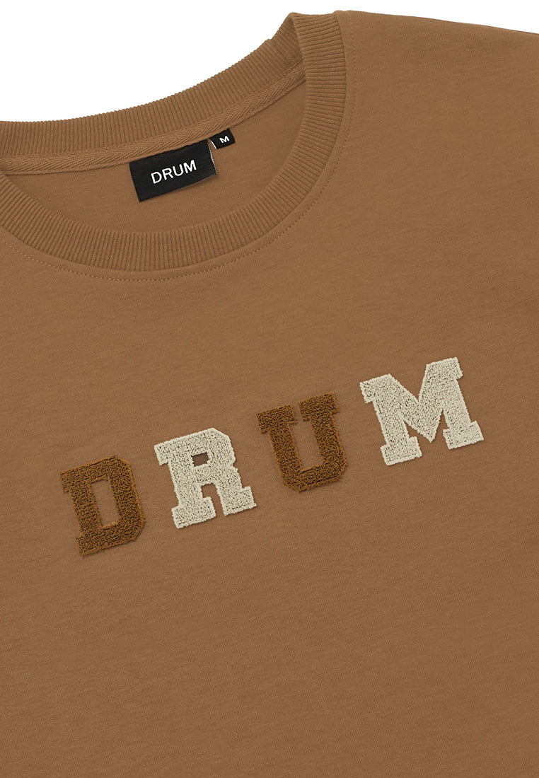 DRUM SELECT Women Toothbrush Embroidery Top- Brown