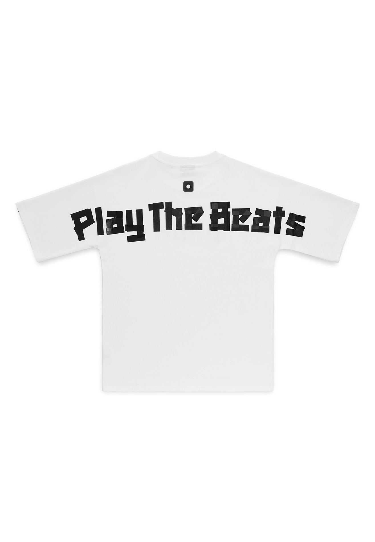 DRUM SELECT Logo TPU Tape Oversized Tee- White