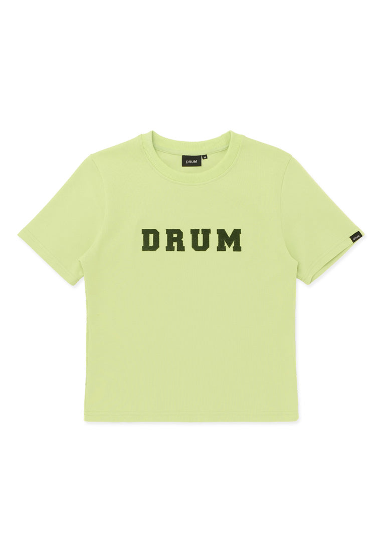 DRUM SELECT Women Toothbrush Embroidery Top-Light Green