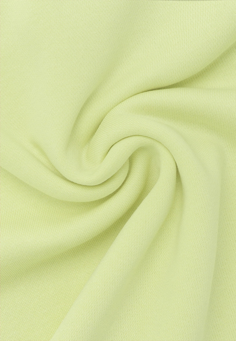 DRUM SELECT Women Toothbrush Embroidery Top-Light Green