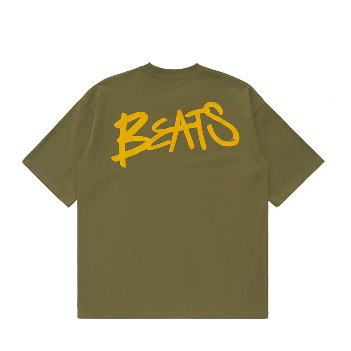DRUM S. Beats Flocking Oversized Tee- Army Green