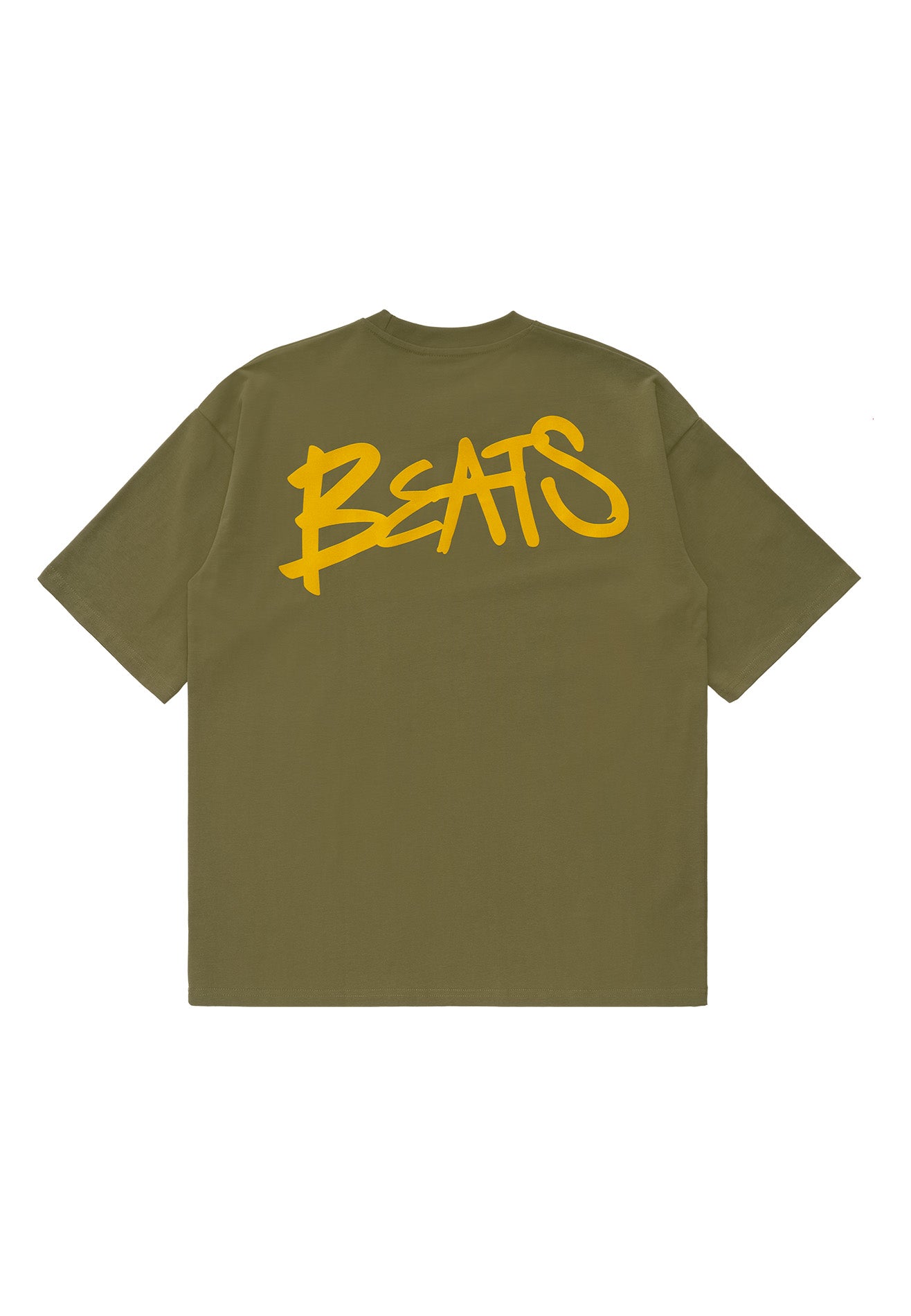 DRUM S. Beats Flocking Oversized Tee- Army Green