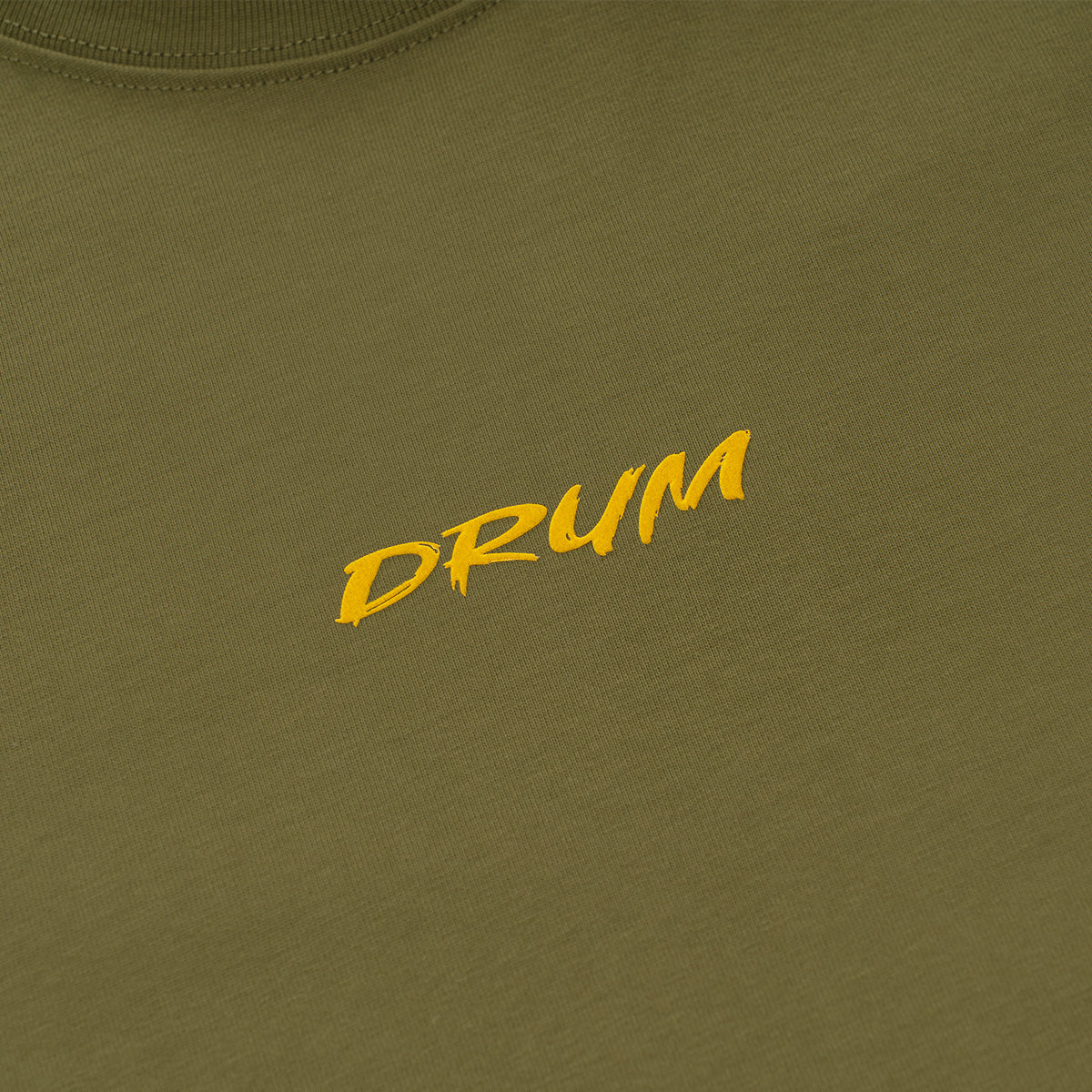 DRUM S. Beats Flocking Oversized Tee- Army Green