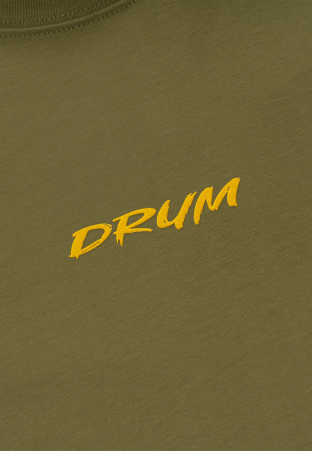 DRUM S. Beats Flocking Oversized Tee- Army Green