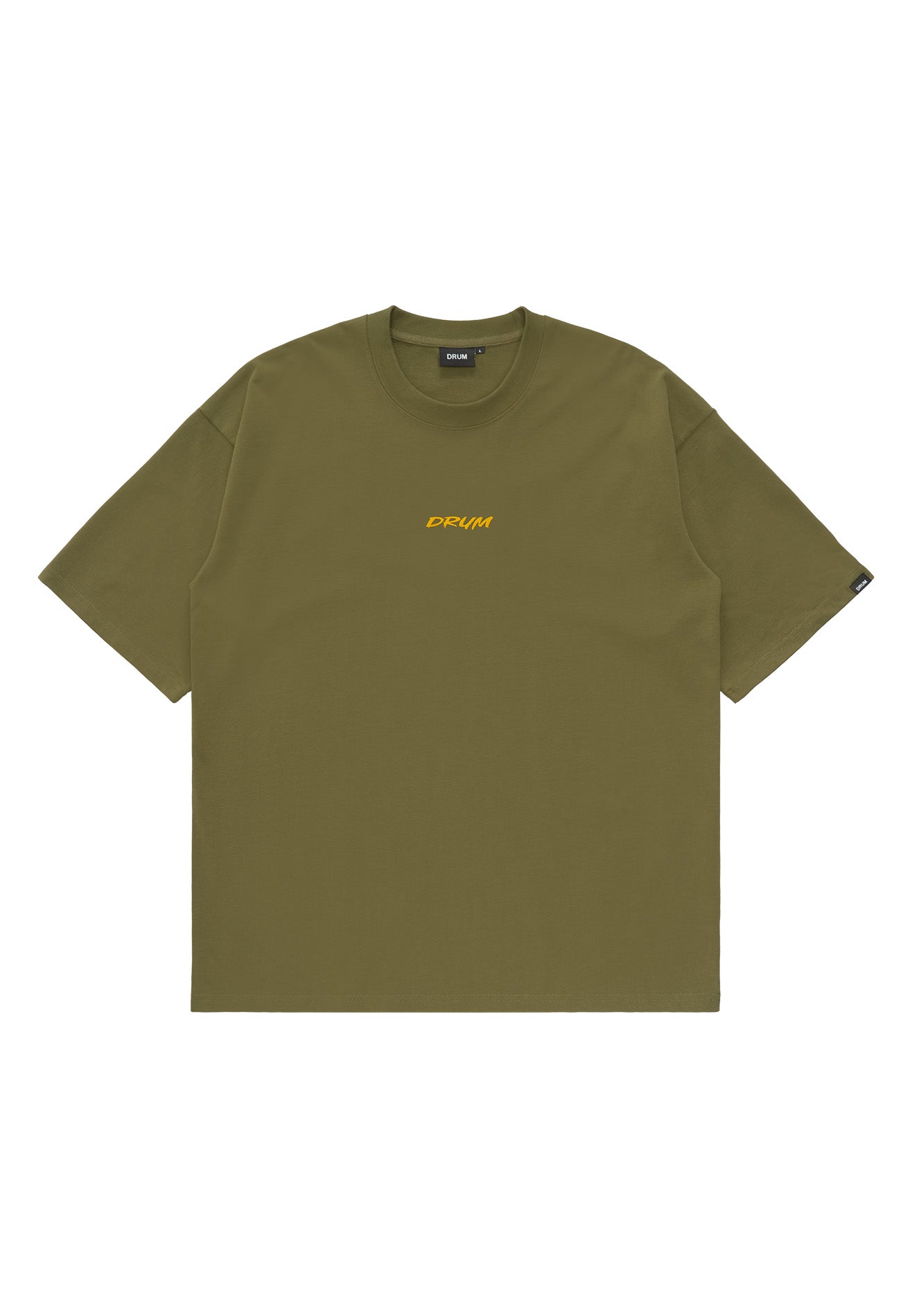 DRUM S. Beats Flocking Oversized Tee- Army Green