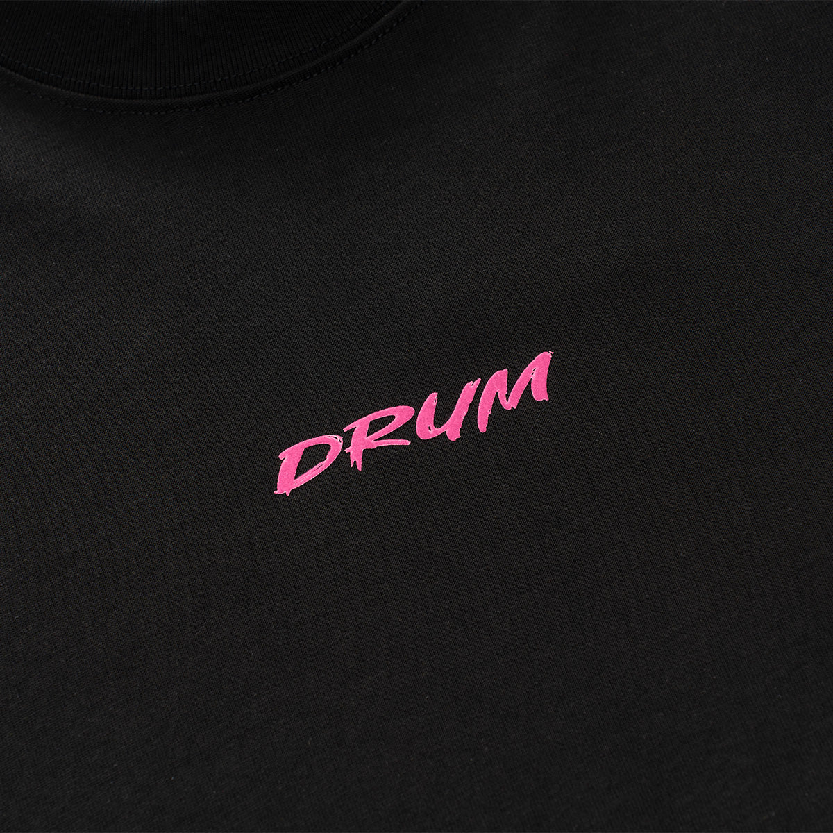DRUM S. Beats Flocking Oversized Tee- Black
