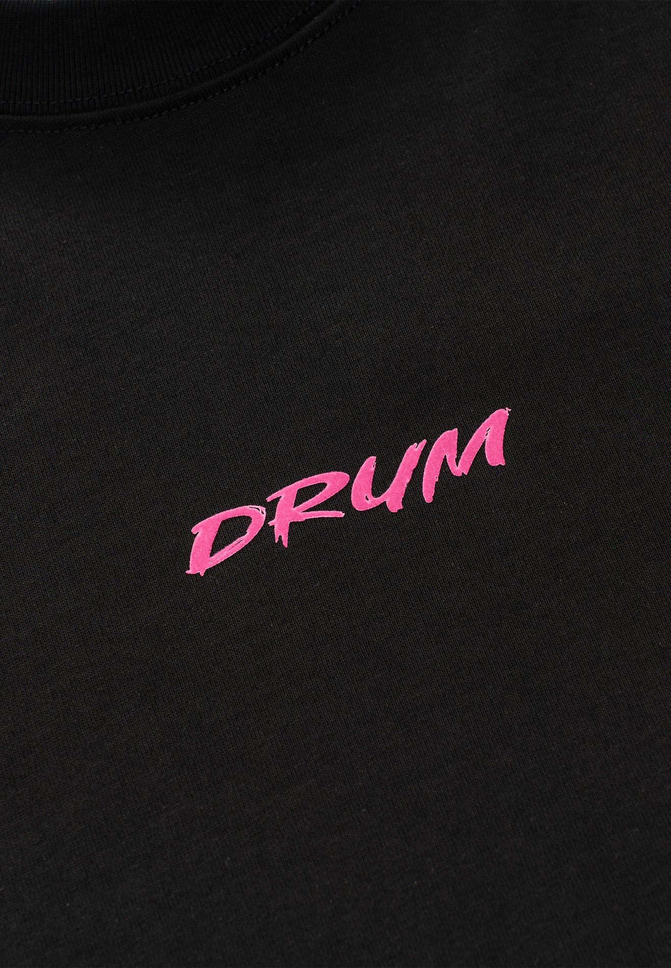 DRUM S. Beats Flocking Oversized Tee- Black