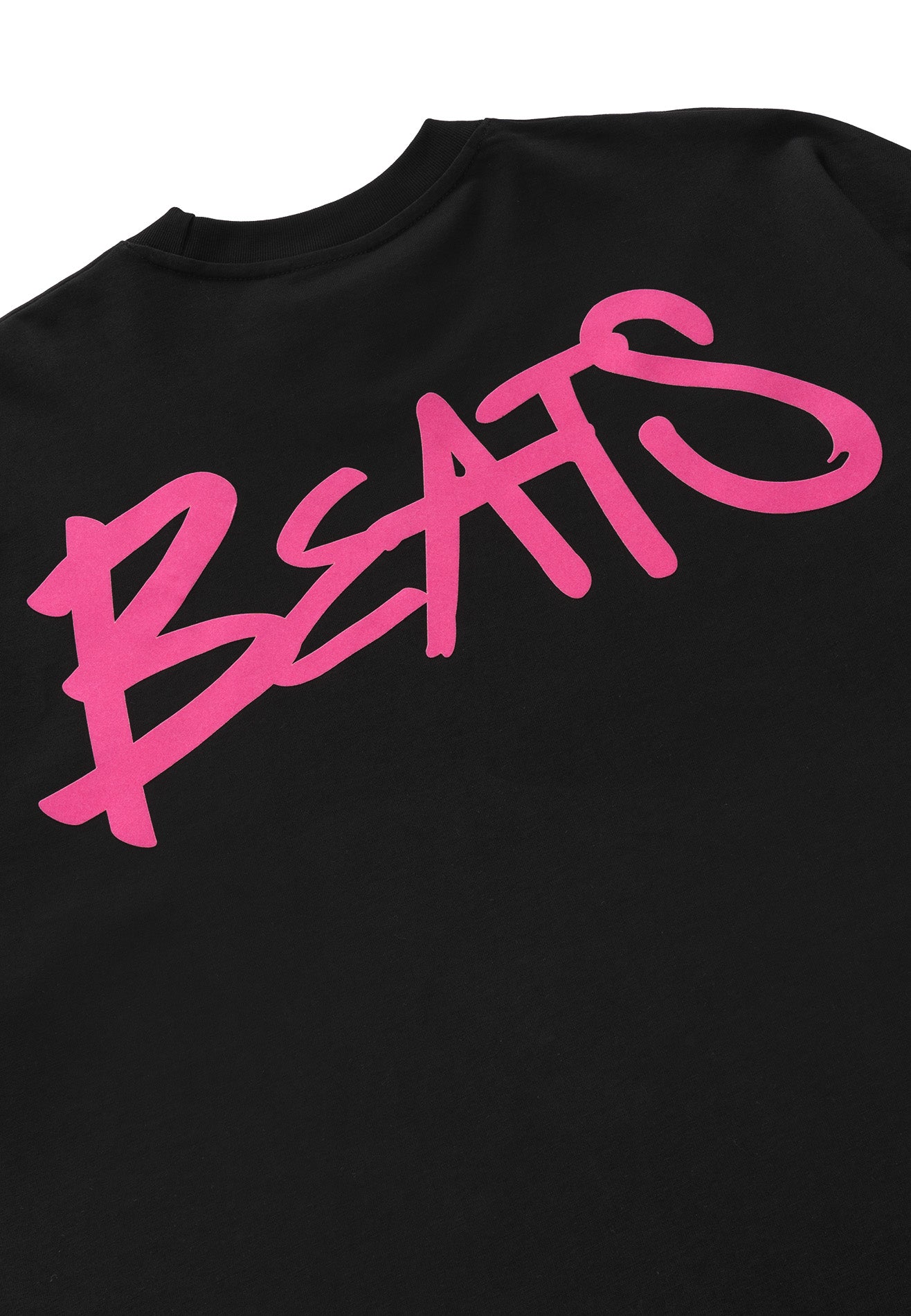 DRUM S. Beats Flocking Oversized Tee- Black