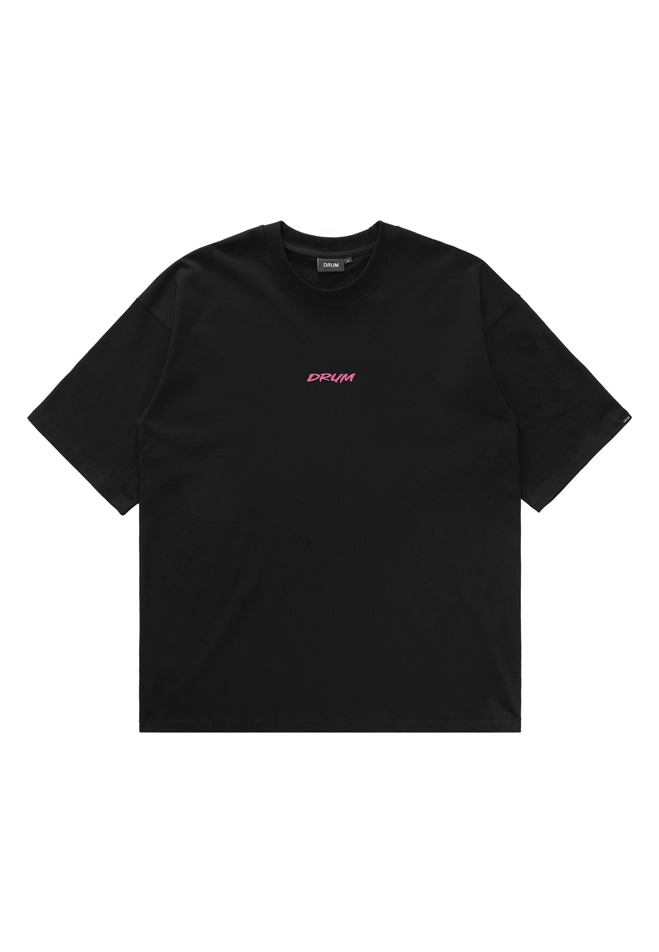 DRUM S. Beats Flocking Oversized Tee- Black