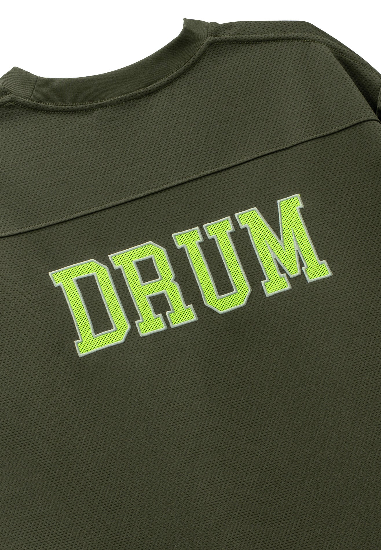 DRUM S. Applique 80 Embroidery Oversized Boxy Tee- Army Green