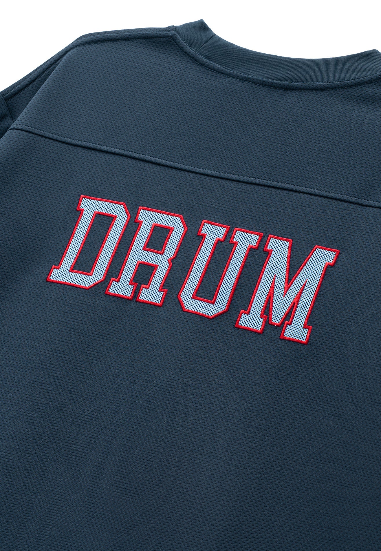 DRUM S. Applique 80 Embroidery Oversized Boxy Tee- Navy