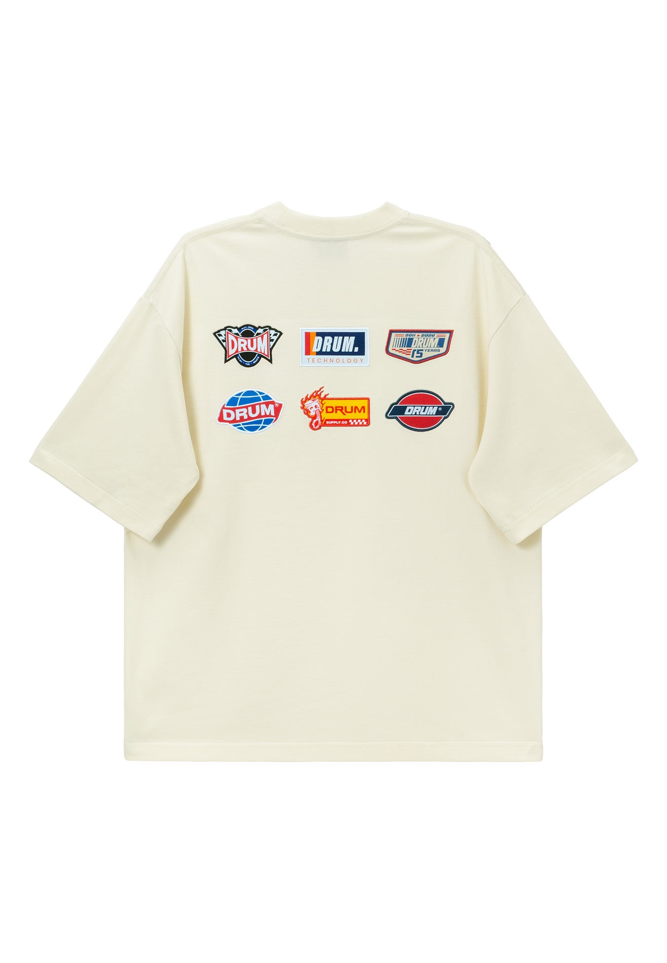 DRUM S. 80's Workshop Edition Oversized Tee- Beige