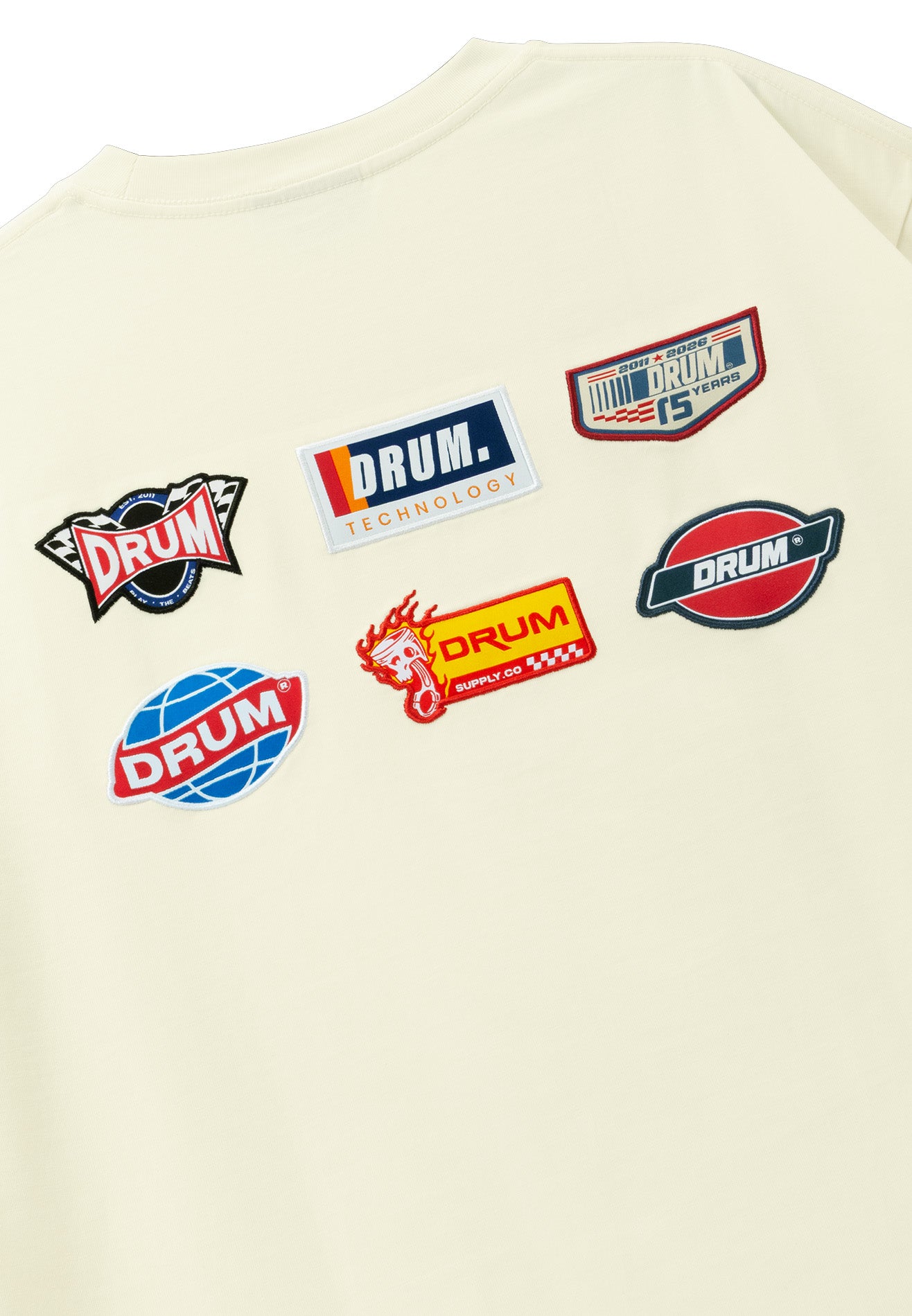 DRUM S. 80's Workshop Edition Oversized Tee- Beige