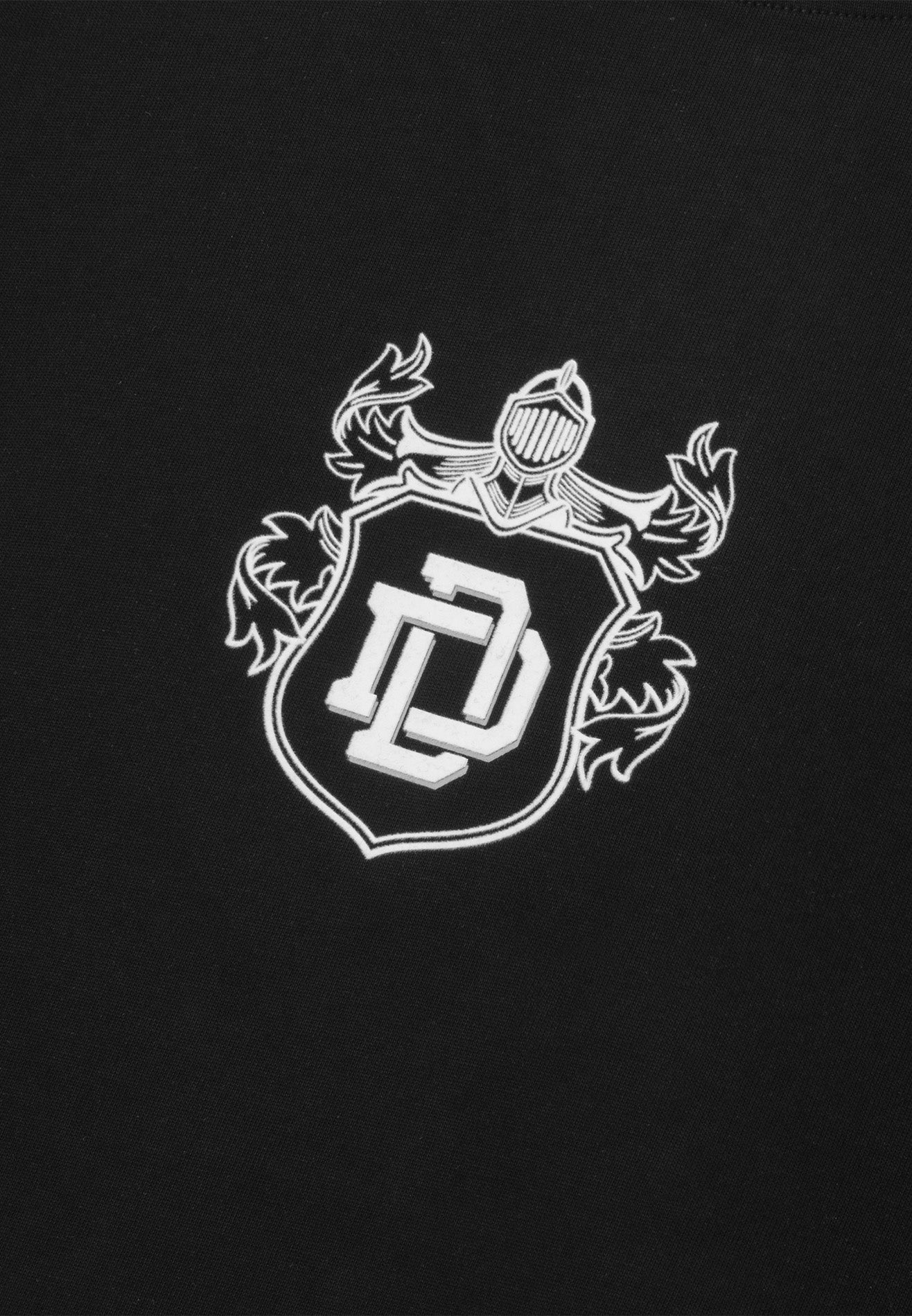 DRUM S. Iconic Velvet Flocking Oversized Tee- Black