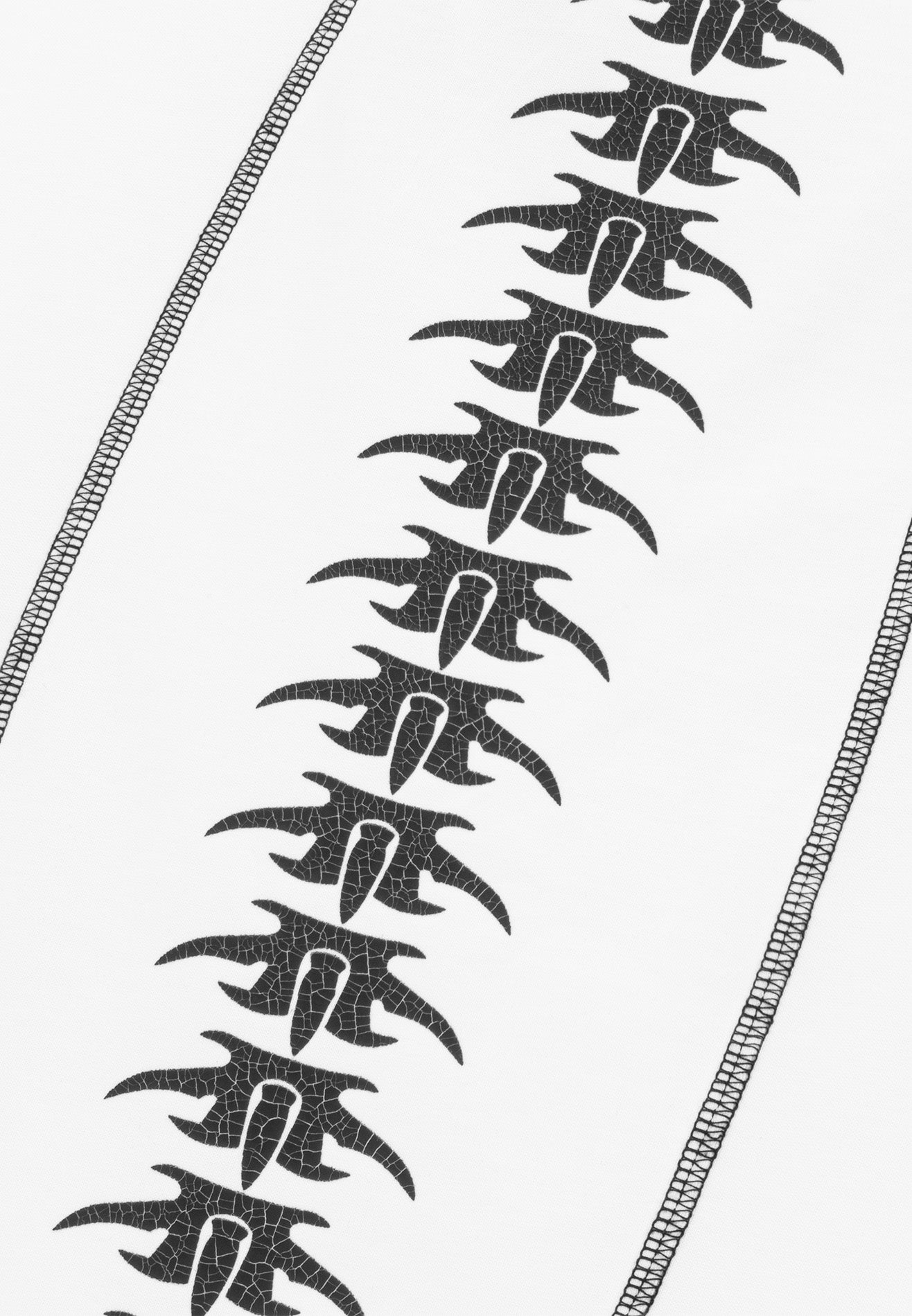 DRUM X AOS Trible Graphic Cracking Rubber Print Oversized Tee- White