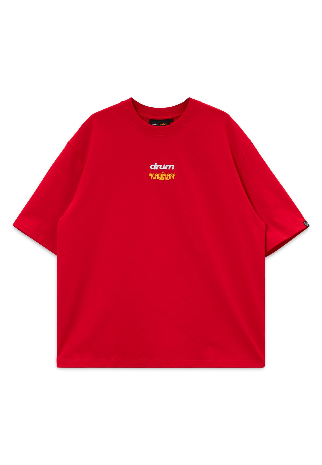 Drum X Kabilan Boxing Glove Grunge Photoprint Oversized Tee- Red