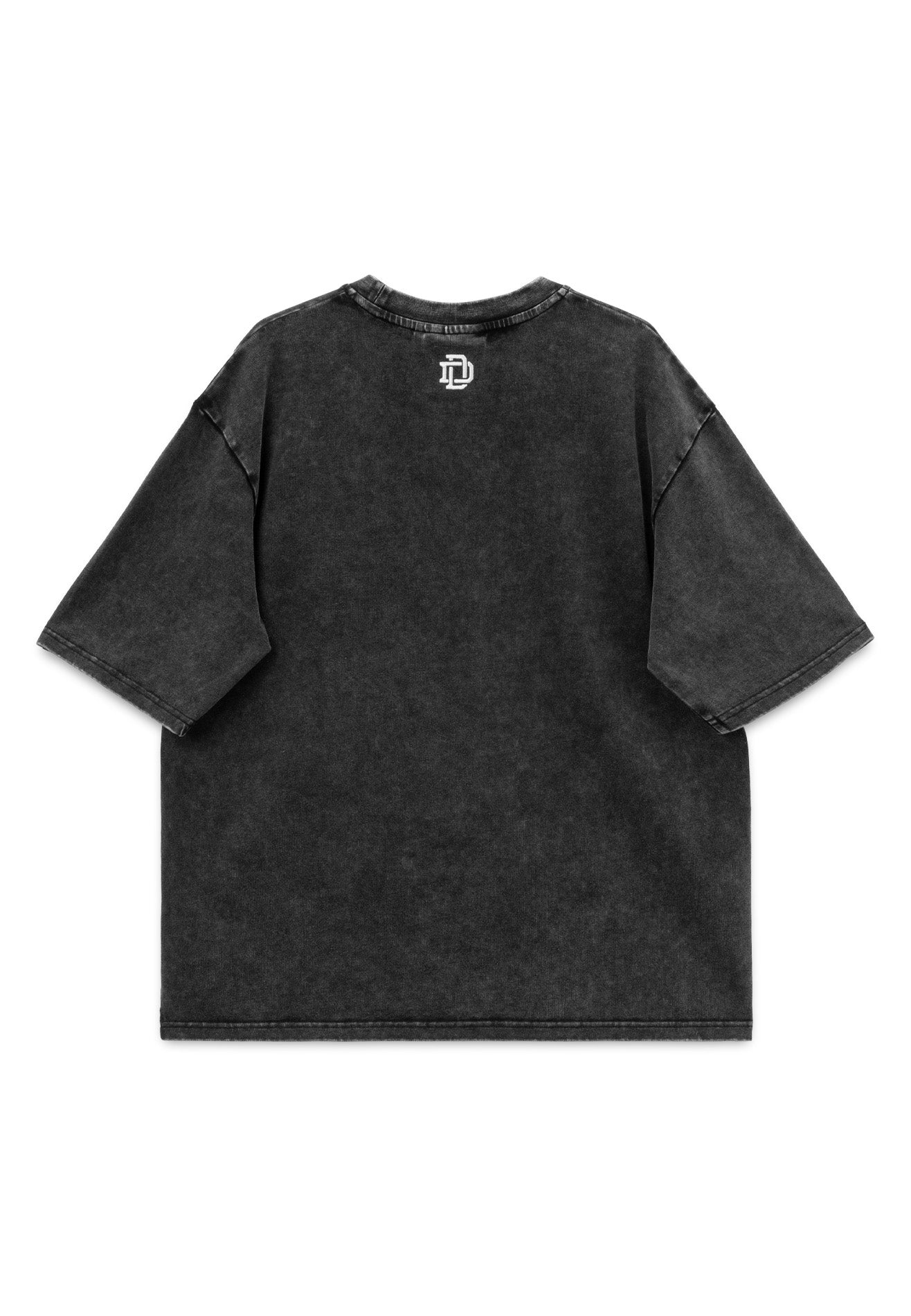 Drum X Kabilan The Rise Grunge Photoprint Oversized Tee- Dark Grey Stoned Washed