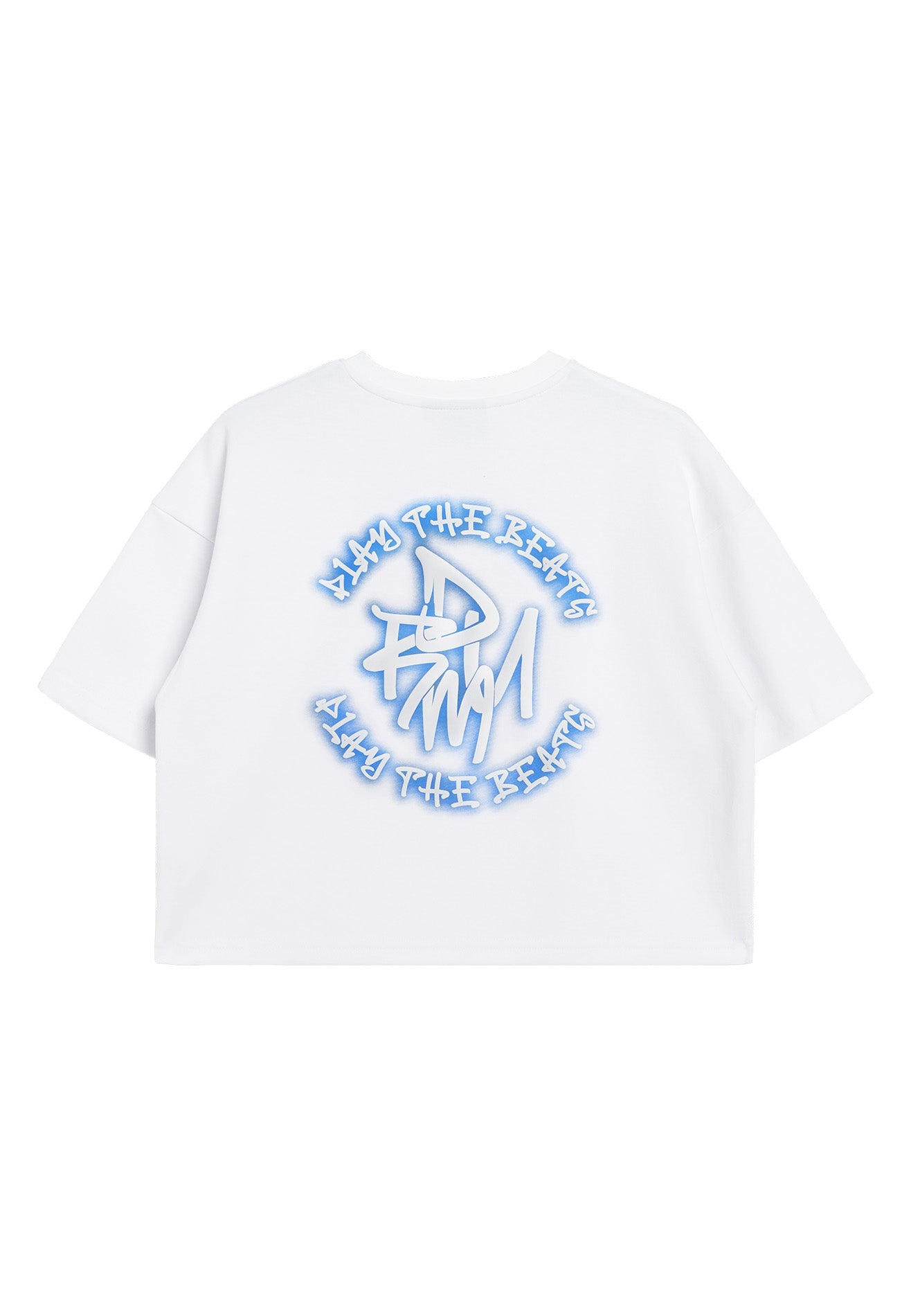 SELECT Women Puff Print & Spray Oversized Tee- White