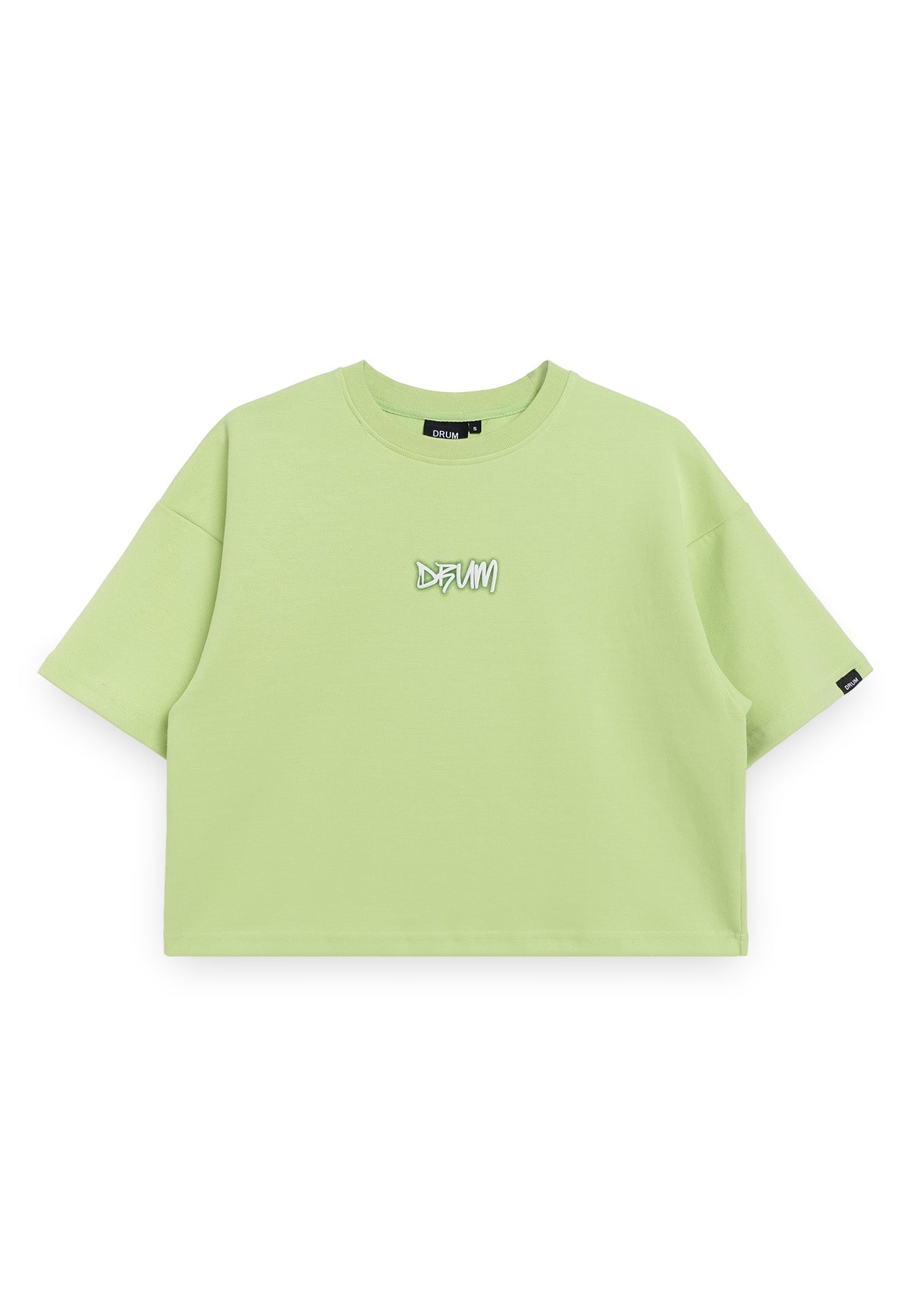 SELECT Women Puff Print & Spray Oversized Tee- Green