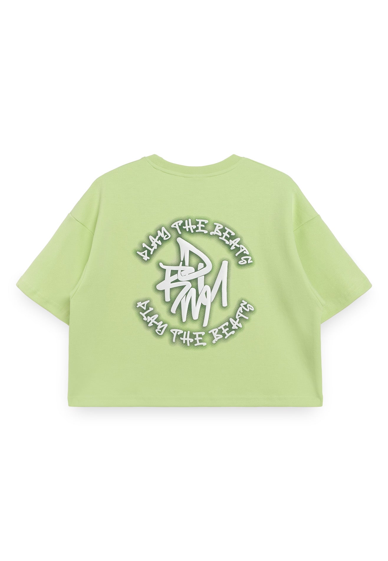 SELECT Women Puff Print & Spray Oversized Tee- Green