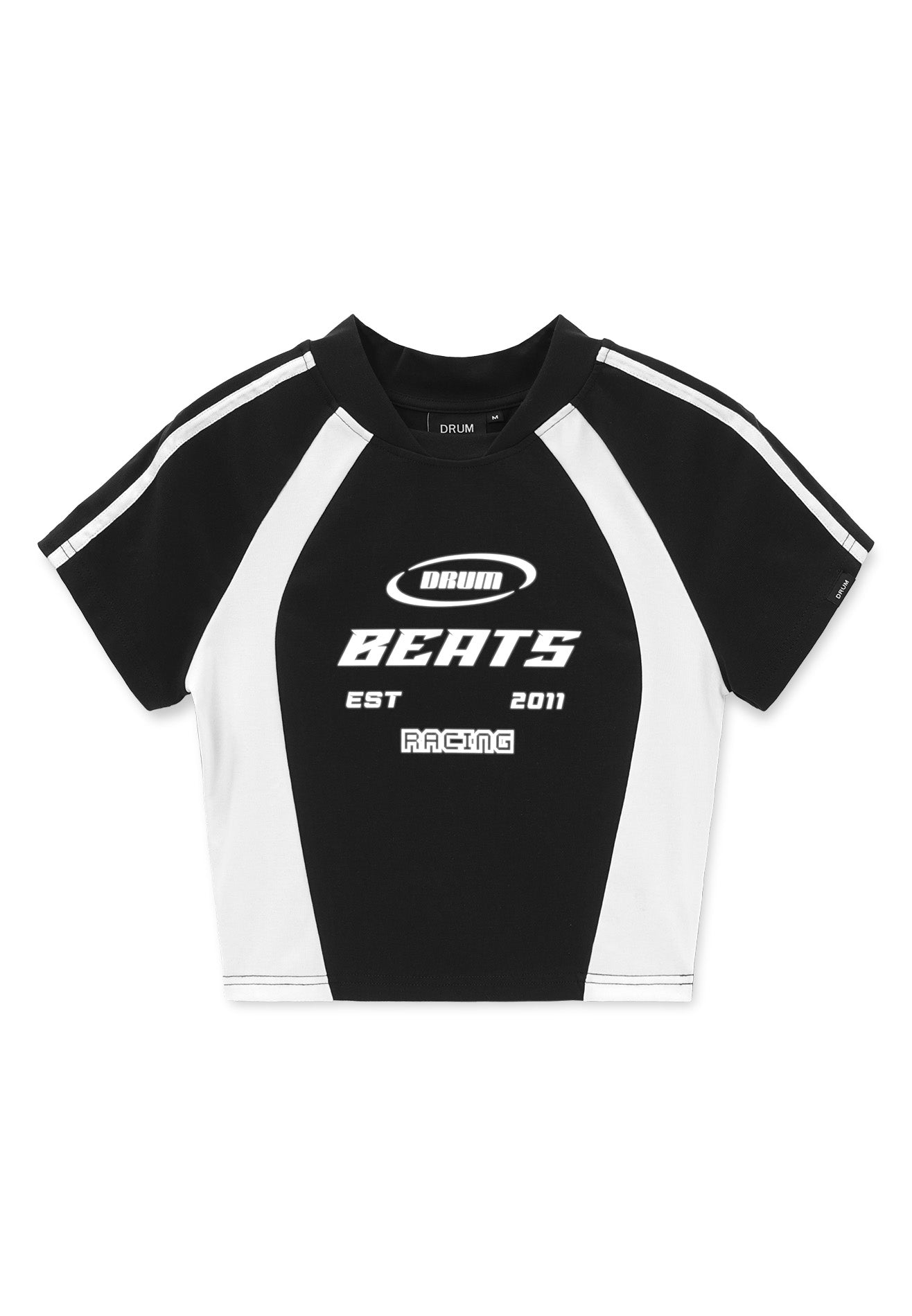 SELECT Women Racing Collection Crop Top- Black