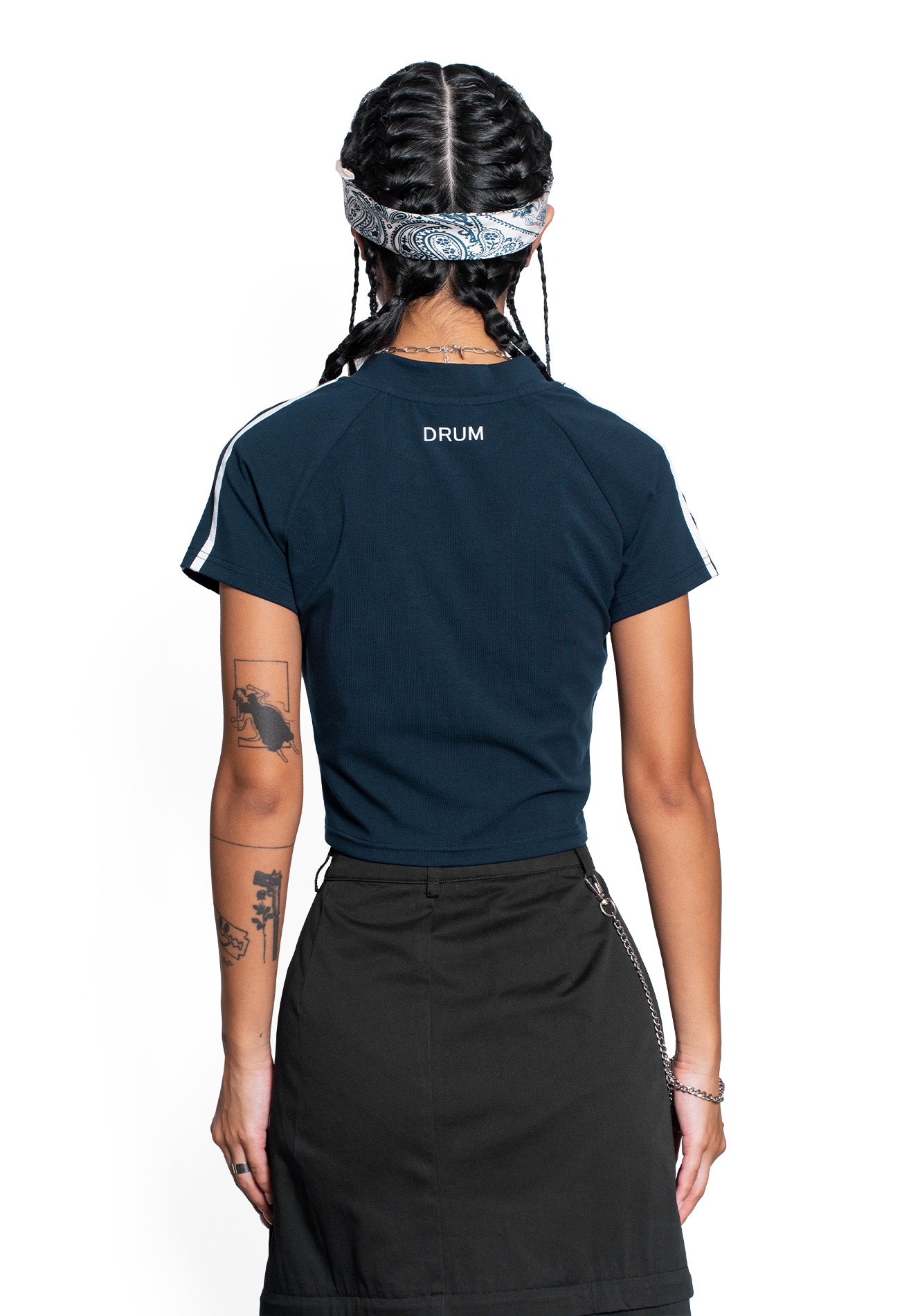 SELECT Women Racing Collection Crop Top- Blue