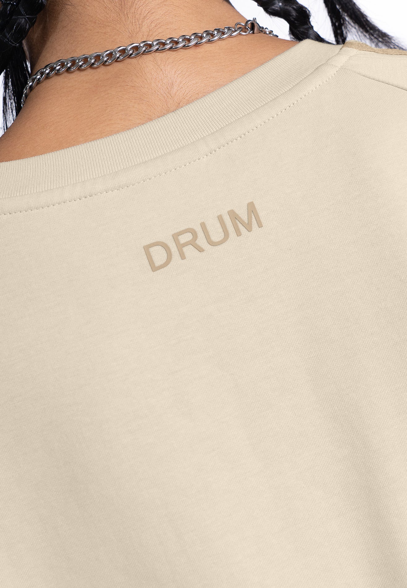 SELECT Women Racing Collection Tipping Oversized Top- Light Khaki