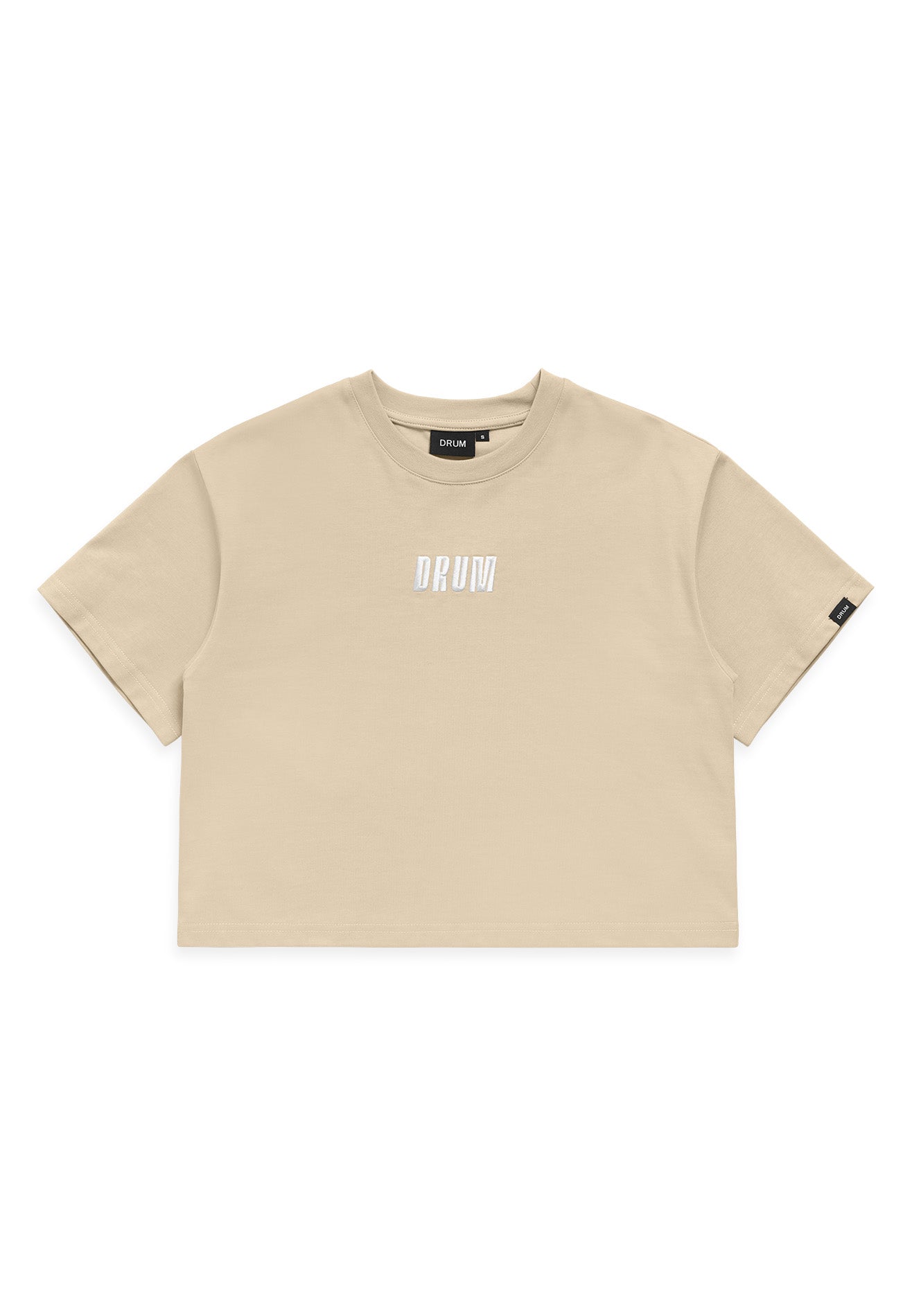 SELECT Women Slogan Reflective Crop Top- Light Khaki