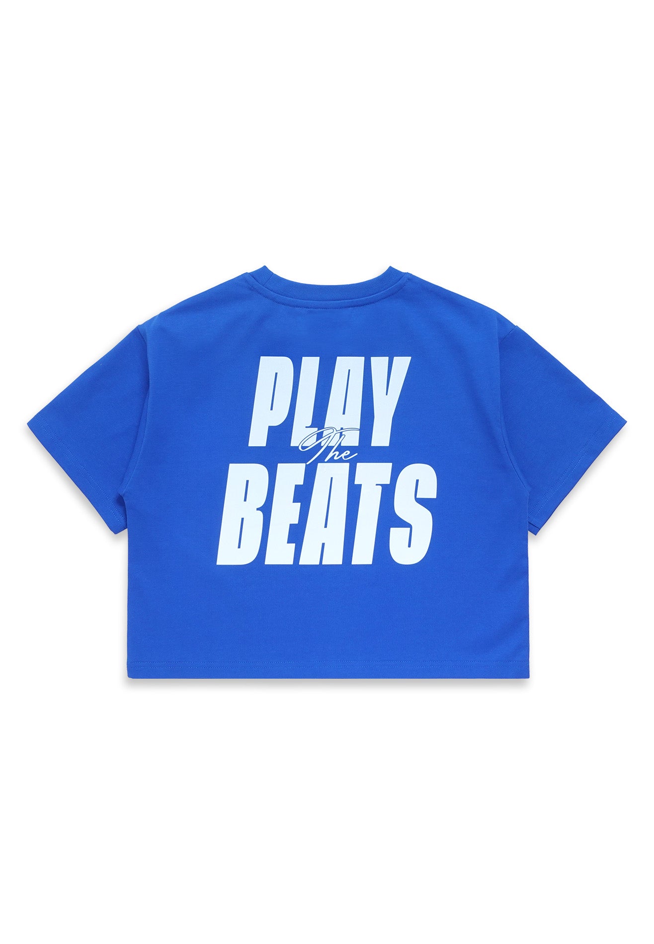 SELECT Women Slogan Reflective Crop Top- Blue