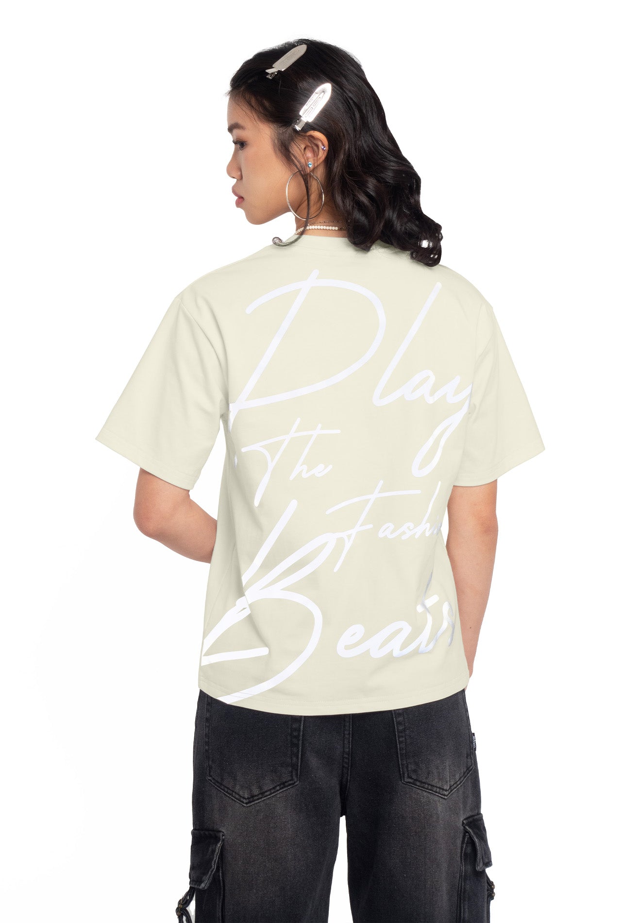 SELECT Women Reflective Print Top- White