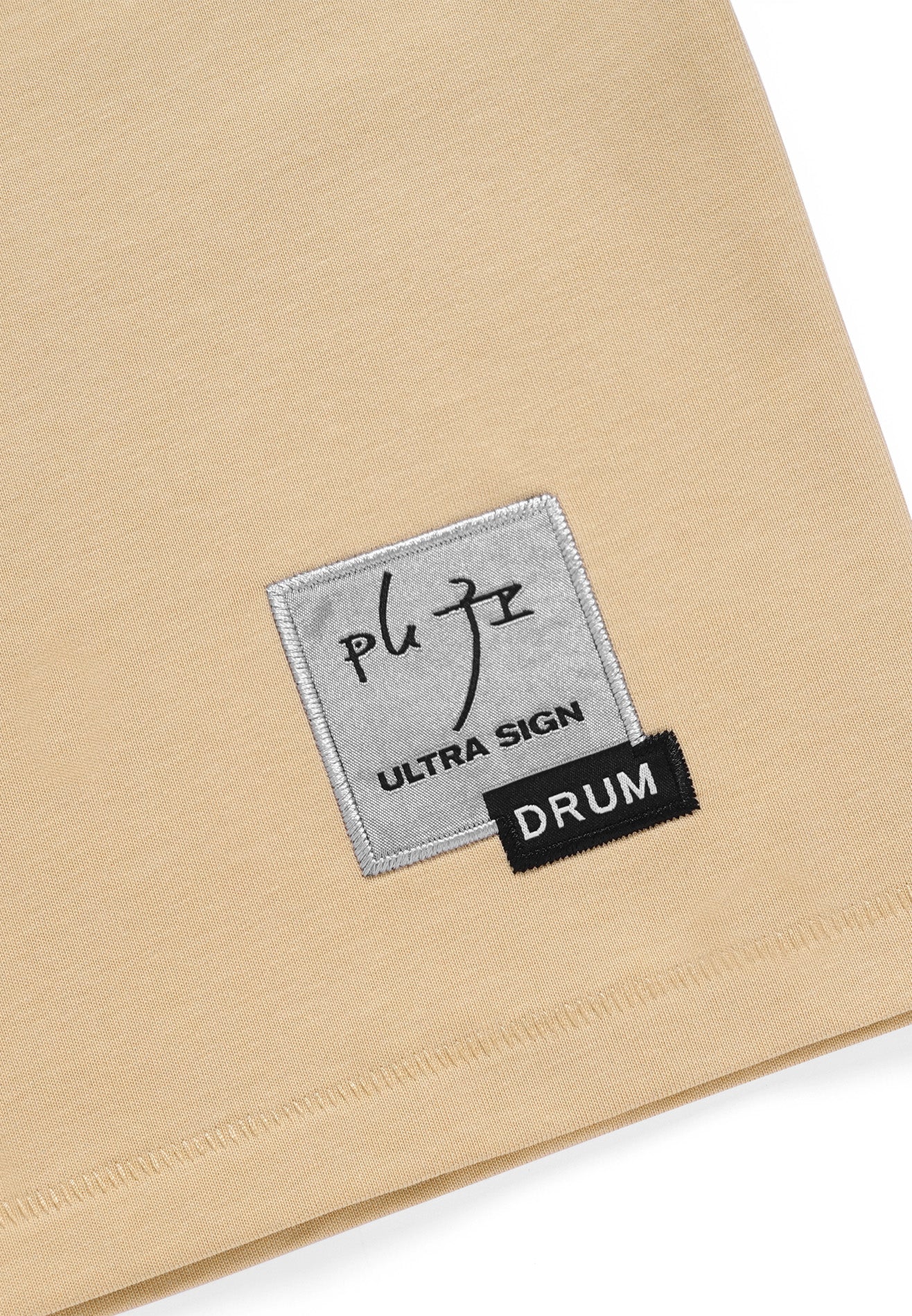 DRUM | ULTRAMAN Women Embroidery Digital Print Crop Top- Light Khaki