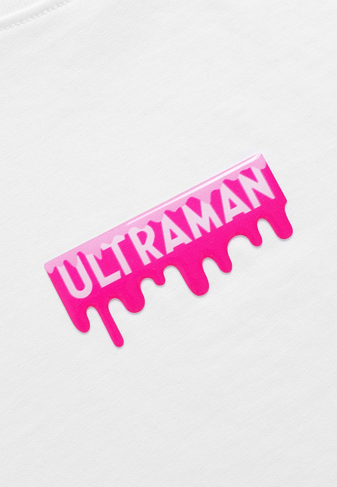 DRUM | ULTRAMAN Women Silicon Print Crop Top- White