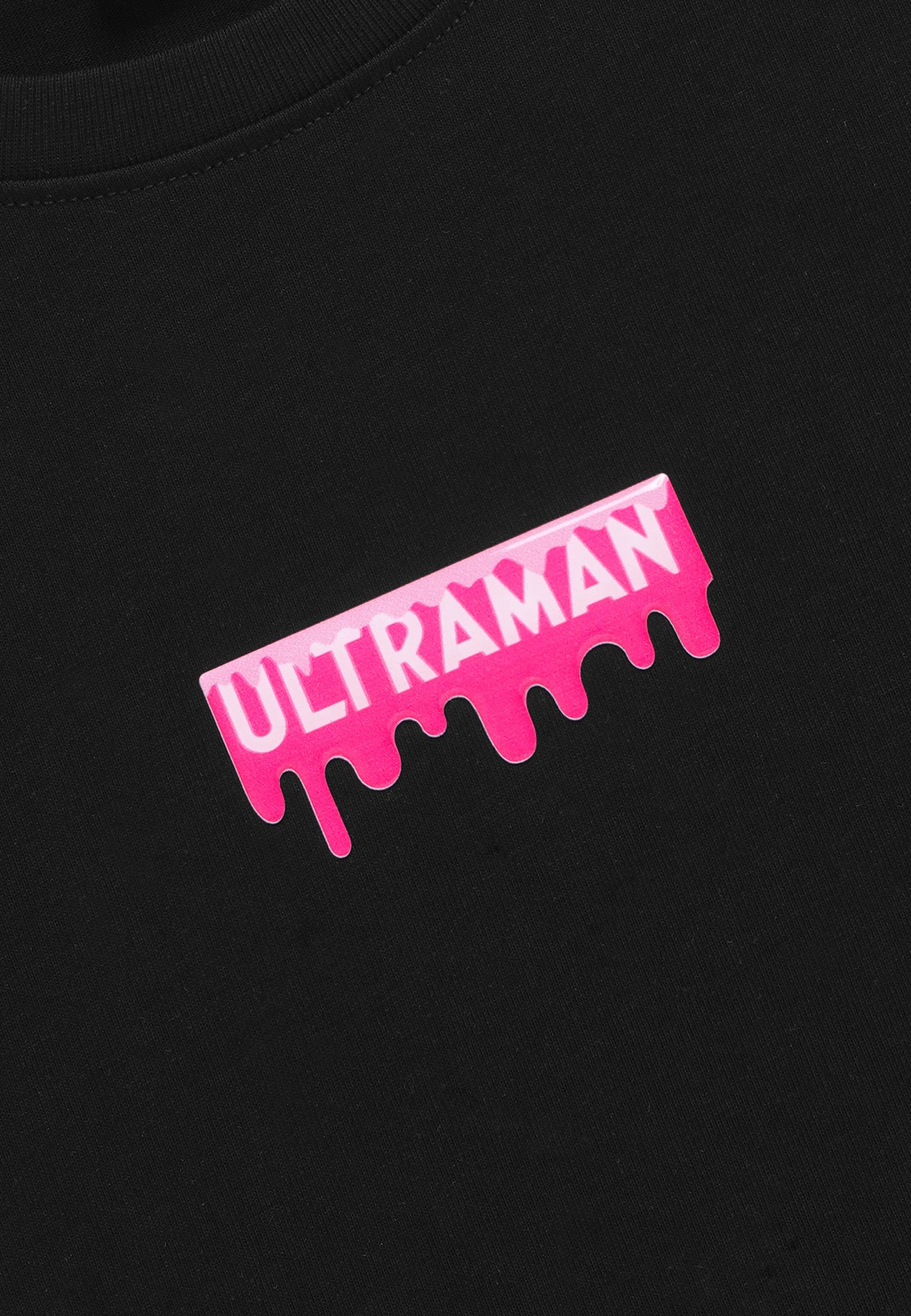 DRUM | ULTRAMAN Women Silicon Print Crop Top- Black