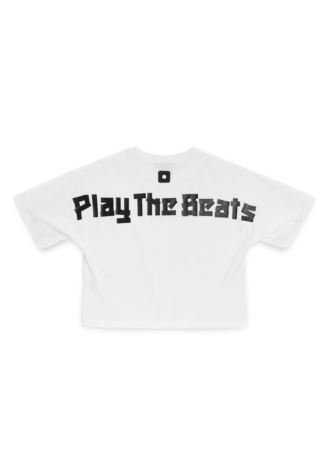 DRUM SELECT Women Slogan Ink Printing Crop Top- White