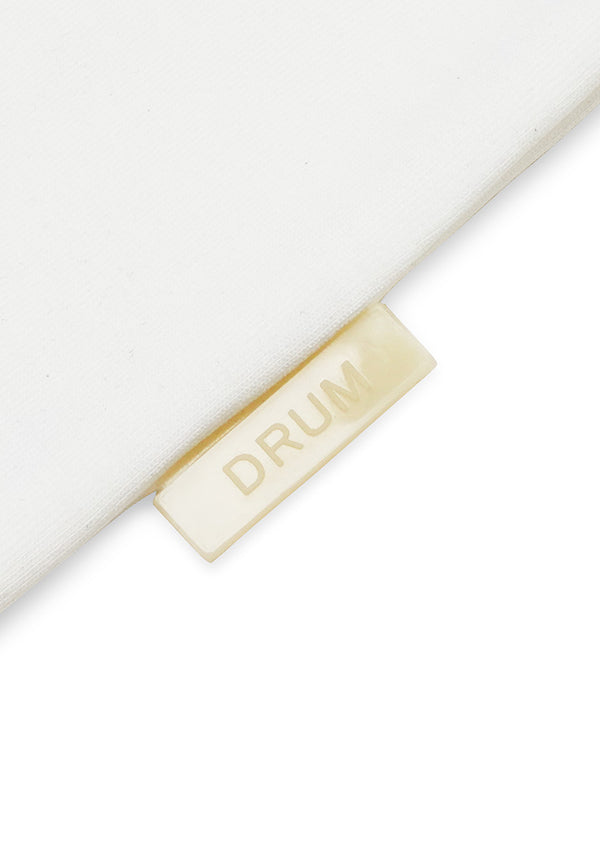 DRUM SELECT Pop Logo Oversized Tee- White