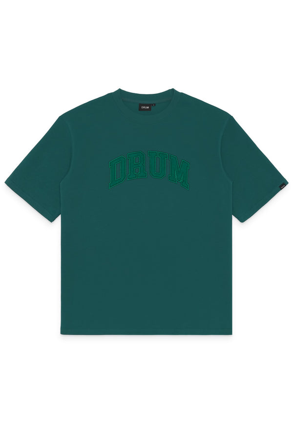 DRUM SELECT Logo Stitched Tee- Green
