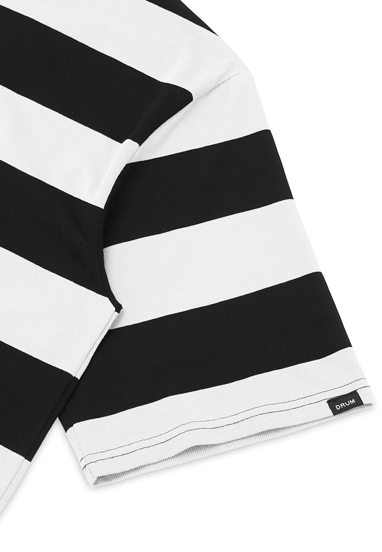 DRUM Select Beats Oversized Stripe Tee - Black