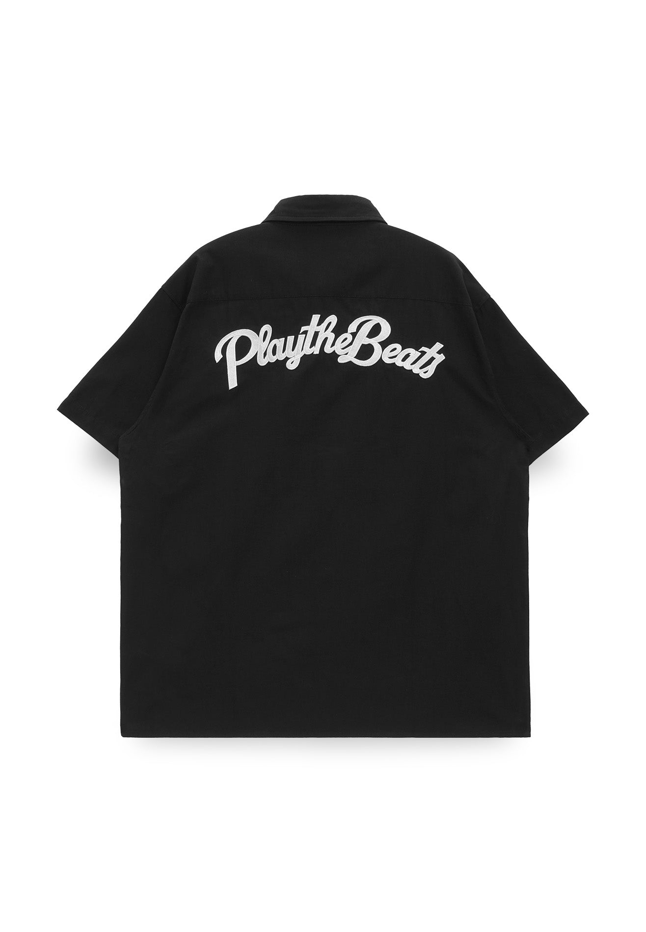 Select Logo Embroidery Mechanic Short Sleeve Shirt- Black