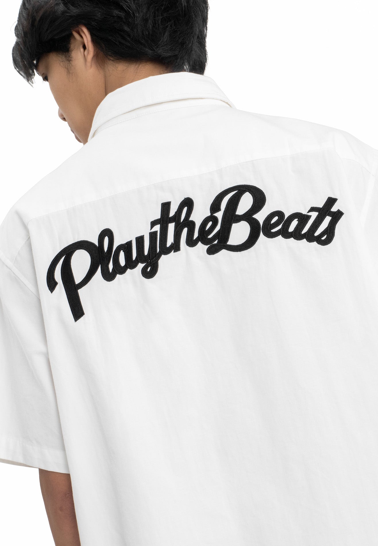 Select Logo Embroidery Mechanic Short Sleeve Shirt- White