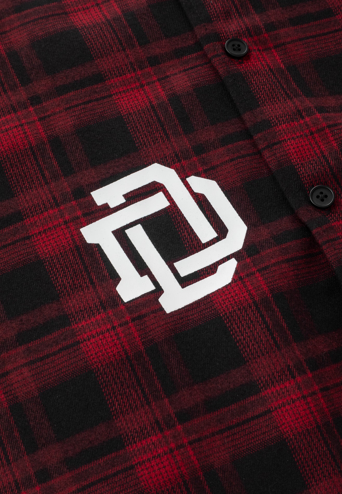 DRUM S. Checkmate Edition Icon Print Short Sleeve Boxy Shirt- Red