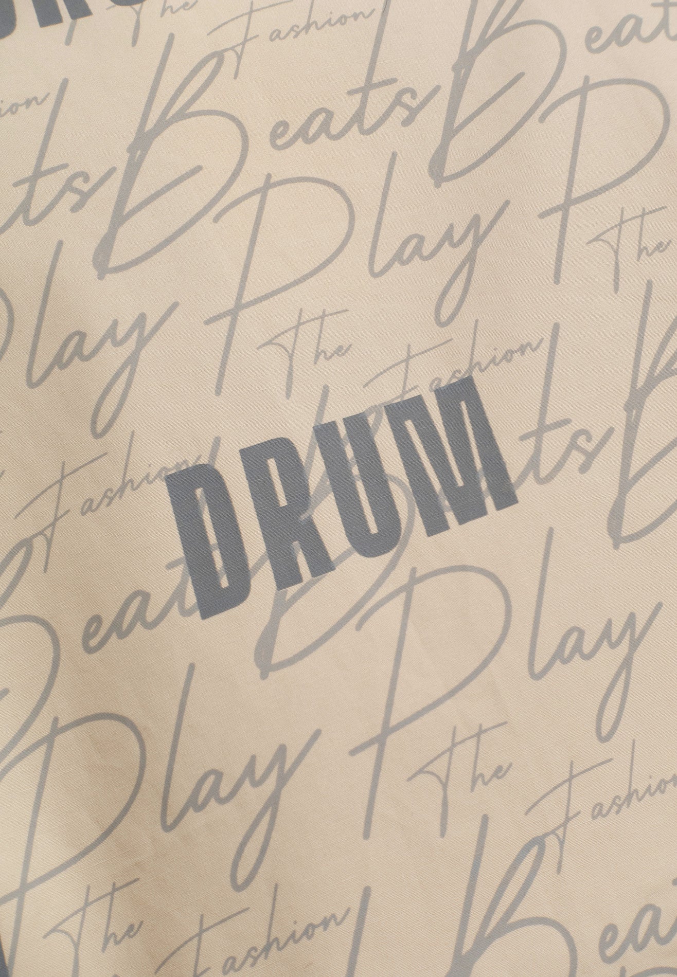 Select Women Full Print Short Sleeve Crop Shirt- Light Khaki