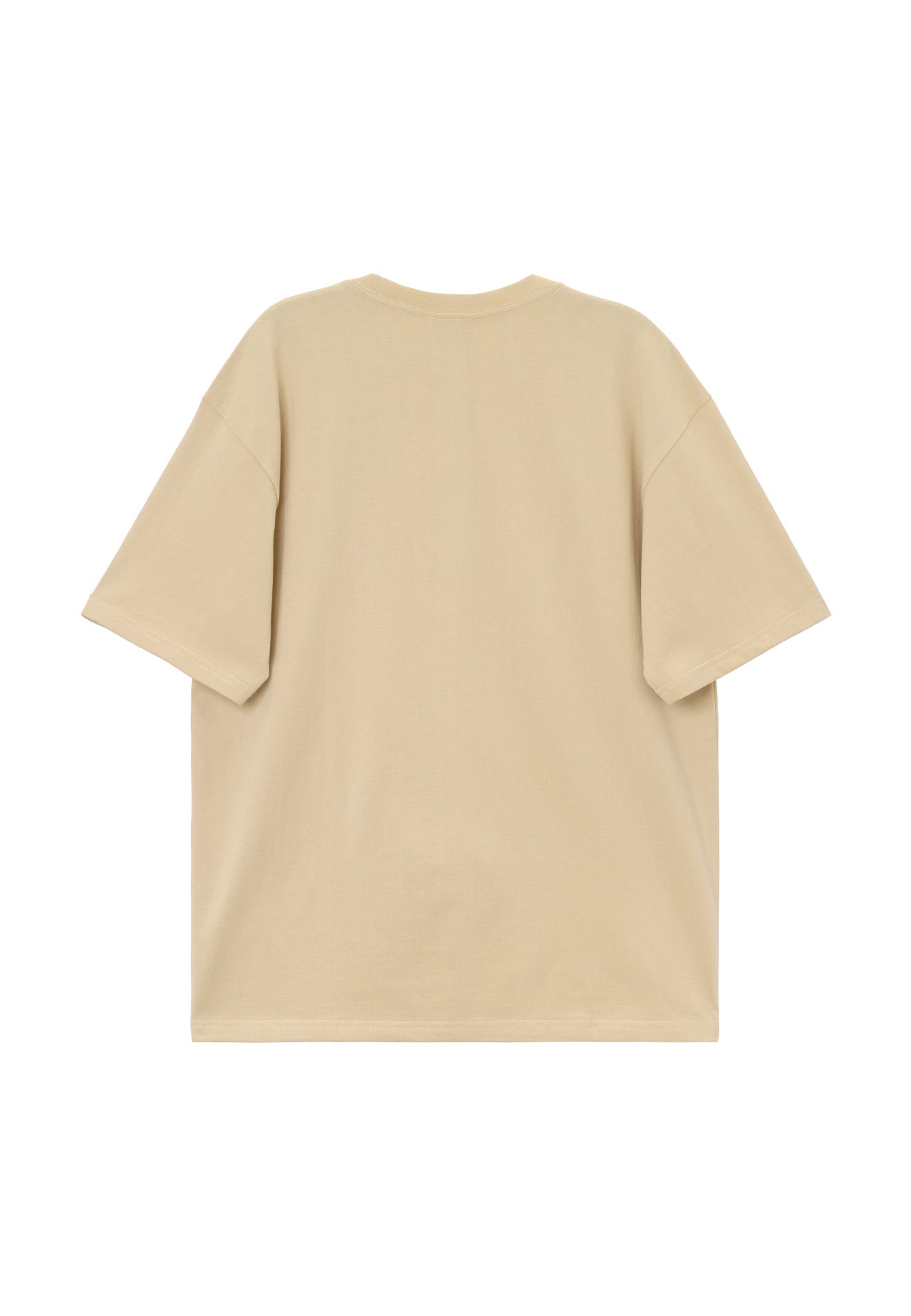 Drum E. Casual Cut & Sew Relaxed Fit Tee- Light Khaki