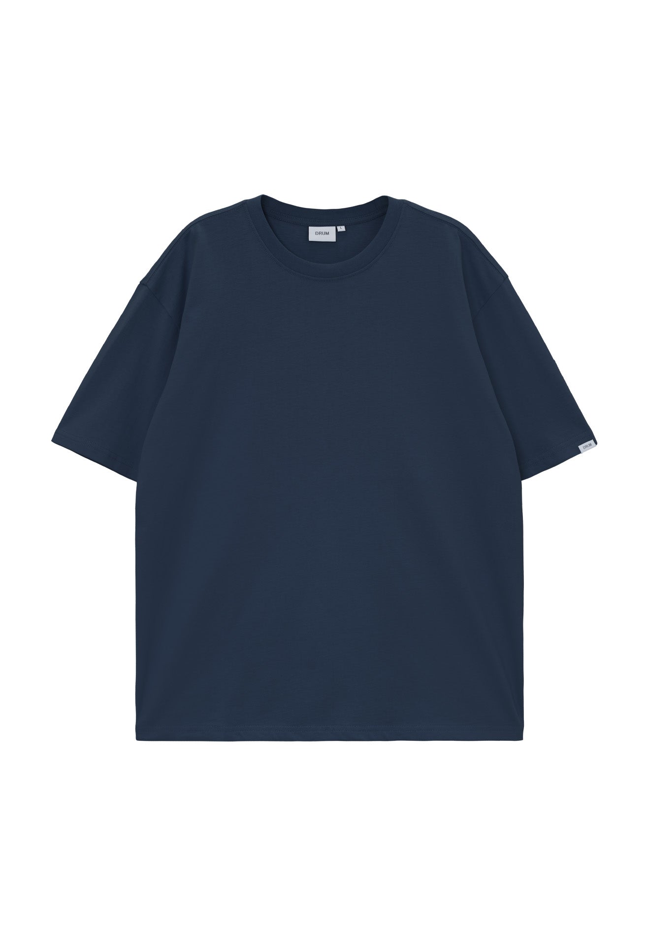Drum E. Casual Cut & Sew Relaxed Fit Tee- Navy