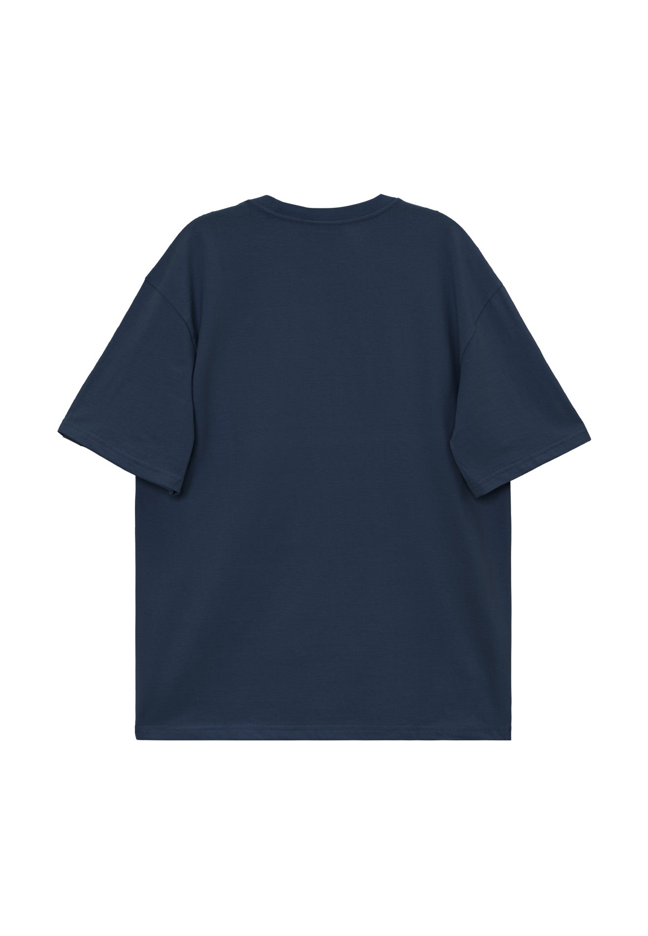 Drum E. Casual Cut & Sew Relaxed Fit Tee- Navy