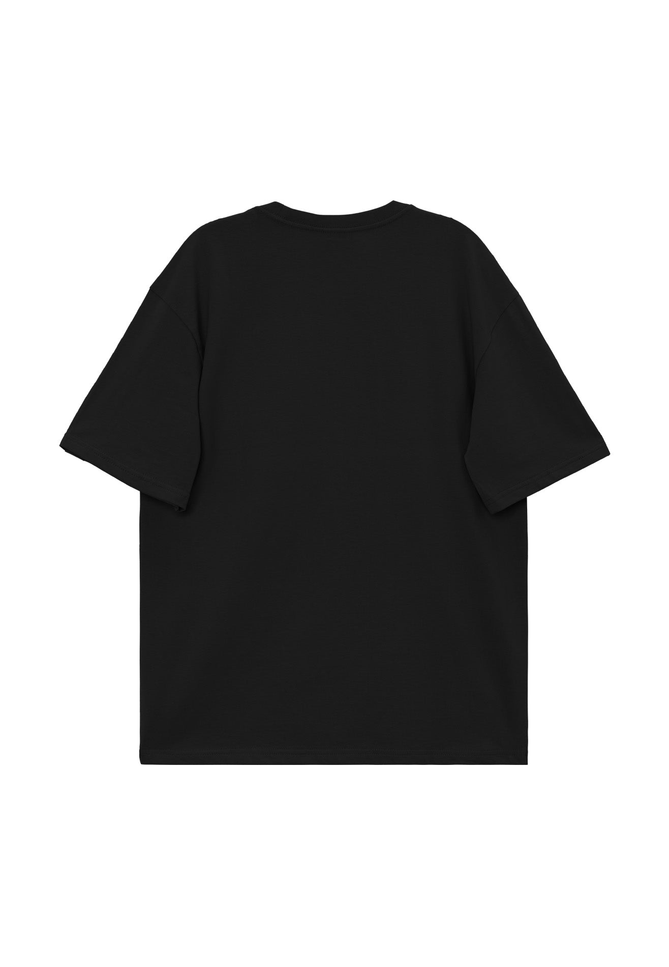 Drum E. Casual Cut & Sew Relaxed Fit Tee- Black