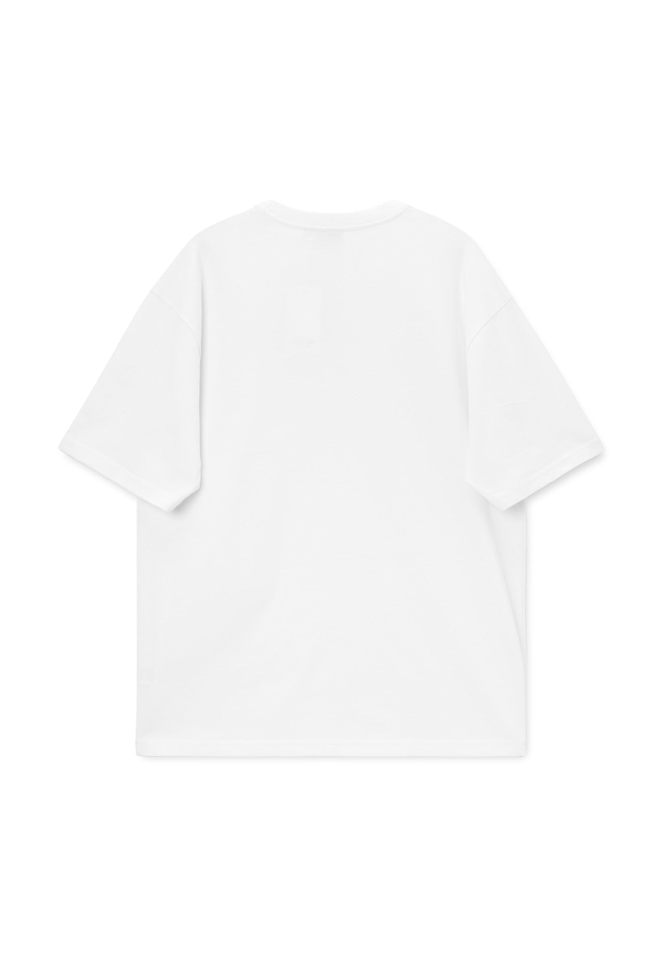 DRUM E. Casual Logo Relaxed Fit Tee- White